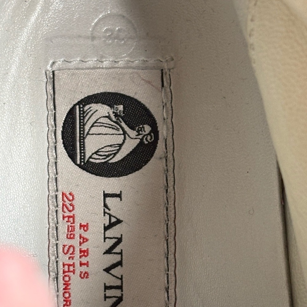 Lanvin Paris "Jewels" Diamond Print High Top Sneakers - Size 39 - Picture 7 of 12